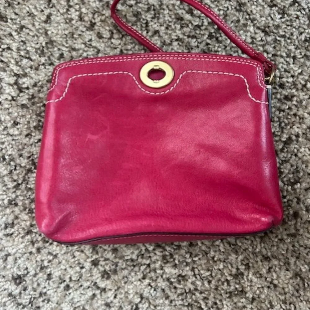Hot Pink Coach Leather Wristlet - Picture 1 of 8